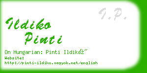 ildiko pinti business card